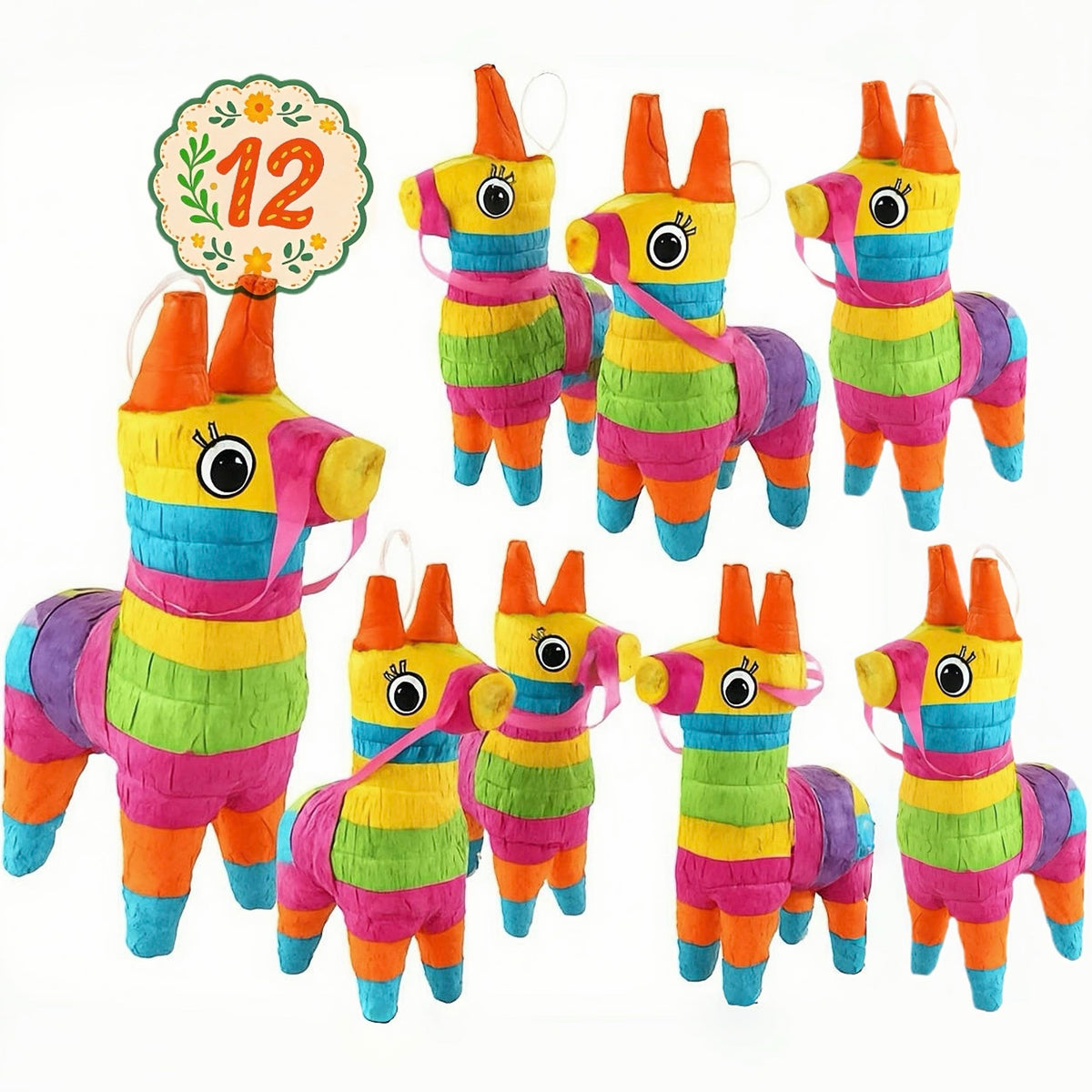 GiftExpress mini donkey piñata rainbow hanging for festive fiesta decor