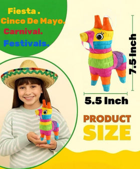 GiftExpress mini donkey piñata as a colorful table centerpiece