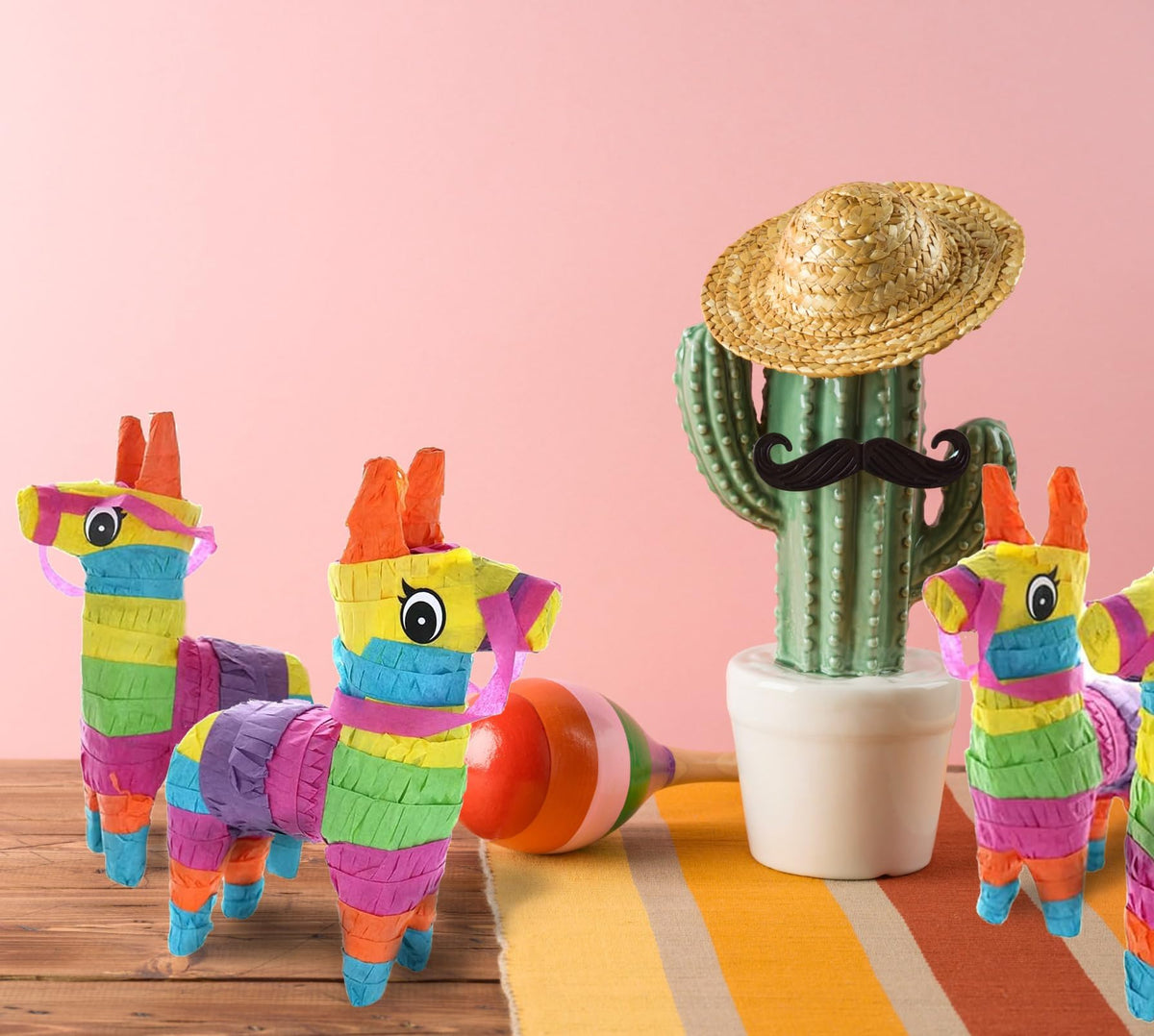 GiftExpress mini donkey piñata tissue paper close-up showing vibrant colors