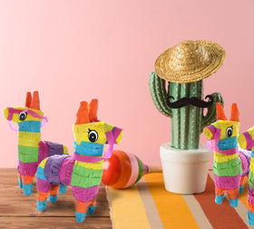 GiftExpress mini donkey piñata tissue paper close-up showing vibrant colors