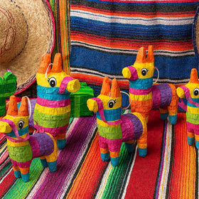 GiftExpress six-pack donkey pinatas, easy to decorate and share at parties.