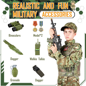 Giftinbox army costume binoculars enhance realistic role-play during games.