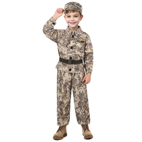 GIFTINBOX Army Costume jacket in desert camouflage, breathable fabric for comfortable wear.