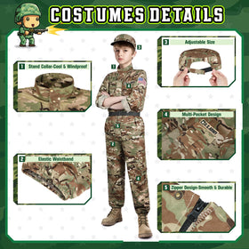 GIFTINBOX army costume pants provide comfortable wear during dress-up adventures.