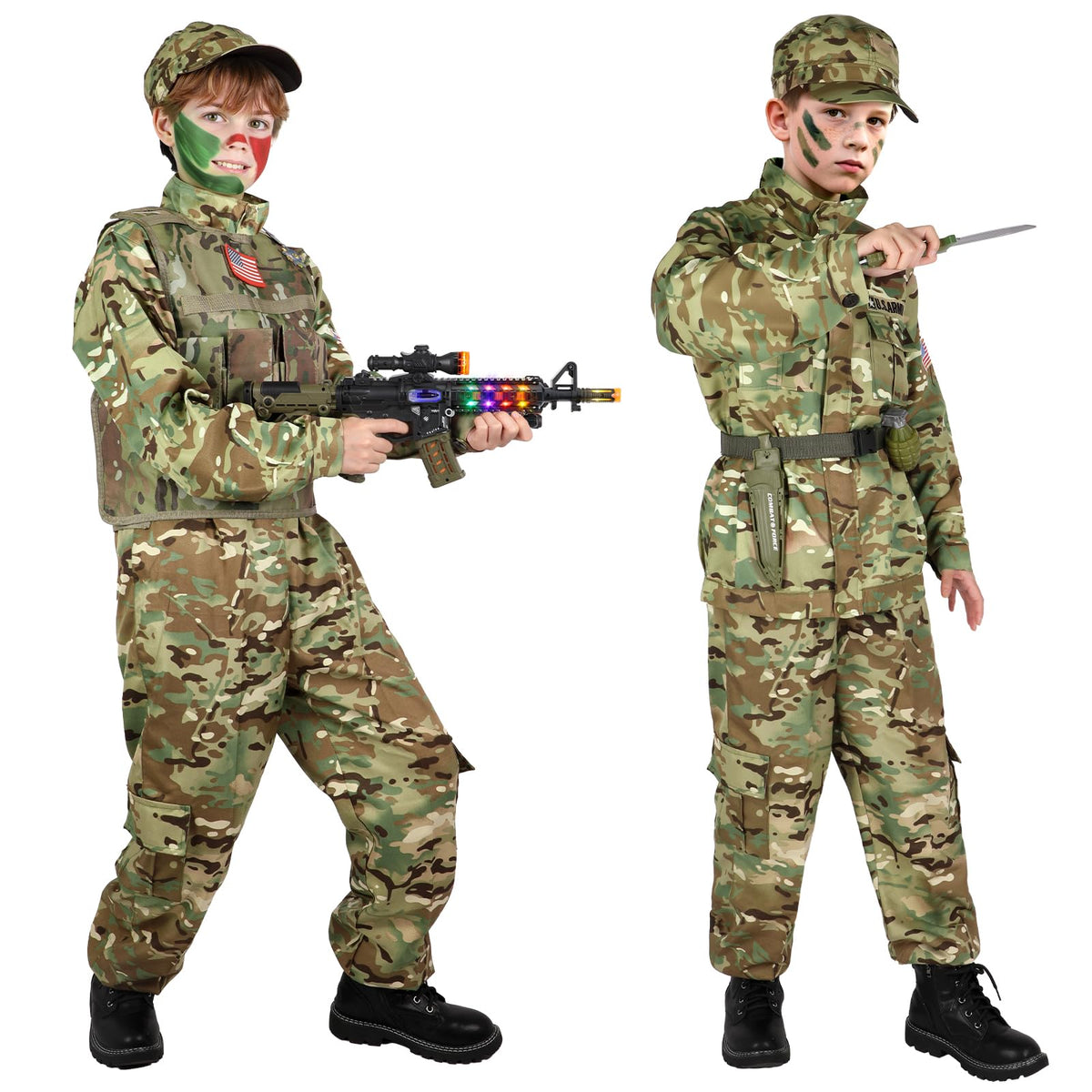 Giftinbox army costume pants offer flexible movement for active play.