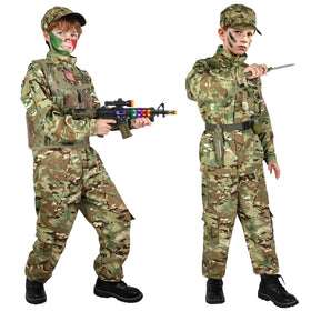 Giftinbox army costume pants offer flexible movement for active play.