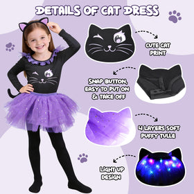 Giftinbox cat costume tights providing comfortable coverage under tutu