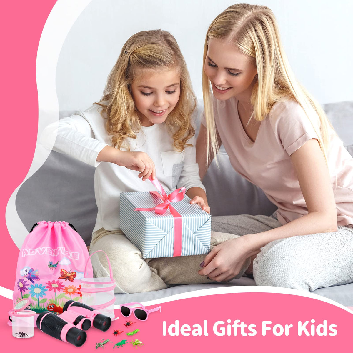 Giftinbox complete bug catcher kit laid out for learning