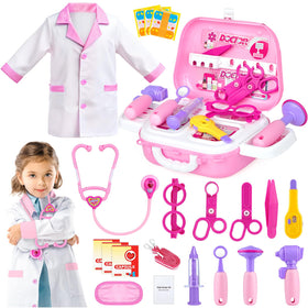 Giftinbox doctor costume coat enhances authentic pretend play for aspiring clinicians.