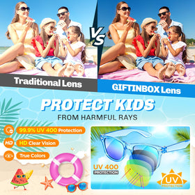 Giftinbox kids sunglasses kid-fit stays secure during active play.
