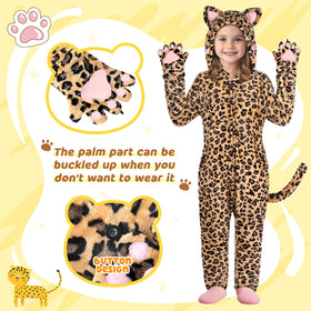 Giftinbox leopard onesie tail emphasizes a realistic back tail for role play fun