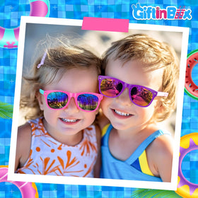 Giftinbox neon frames highlight playful design for ages 3-8.