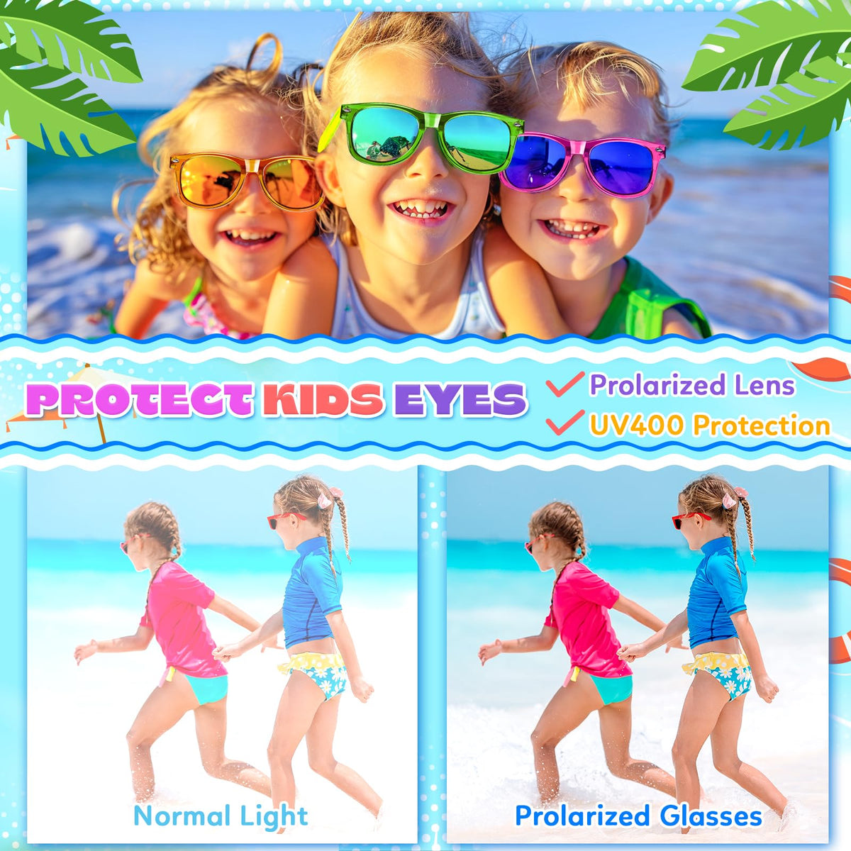 Giftinbox neon sunglasses in varied colors on display