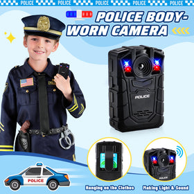 GIFTINBOX police costume hat completes authentic dress-up play