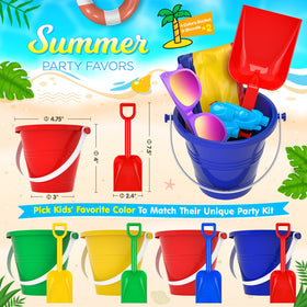 Giftinbox rainbow sand bucket for colorful beach play and decor