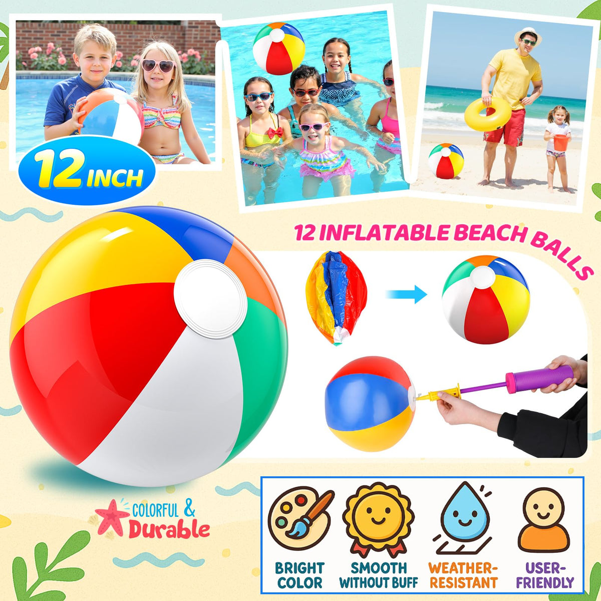 GIFTINBOX rainbow sand buckets ideal for castles and prizes