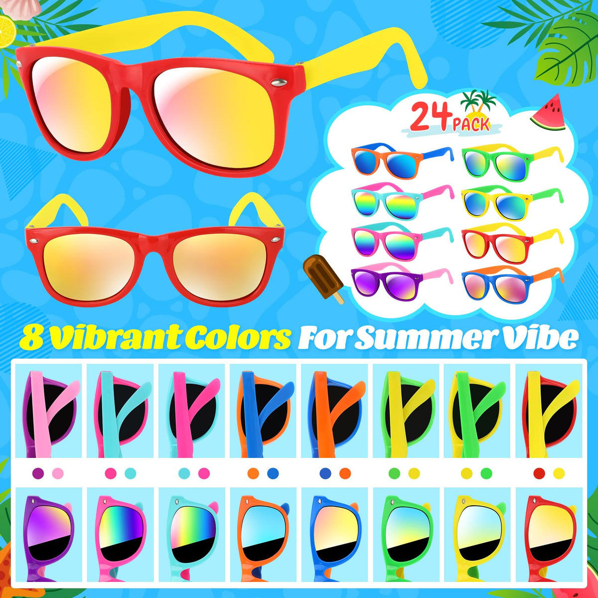 Giftinbox UV400 polarized lenses reduce glare for sunny days.