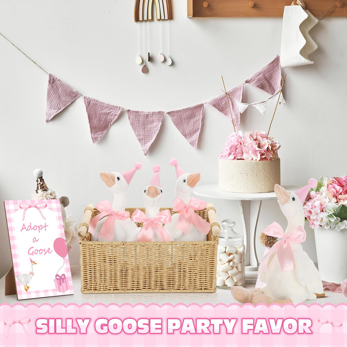 Giftlyze wooden table decoration anchors the centerpiece arrangement.