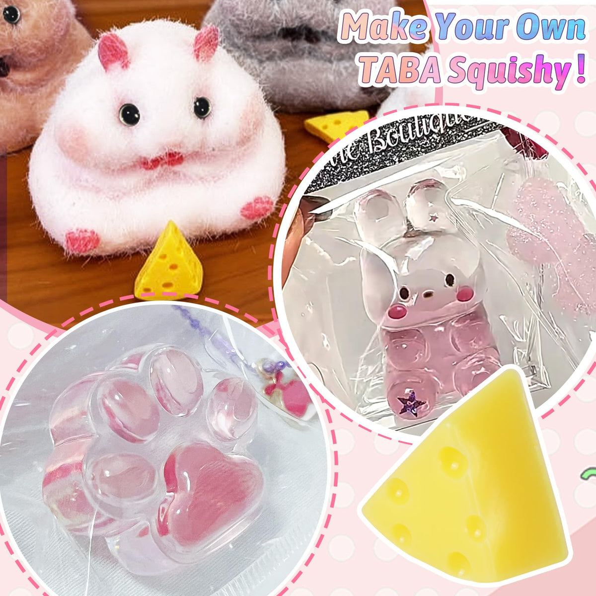 GiftmiyHime Taba Squishy Set included instructions guide creativity.