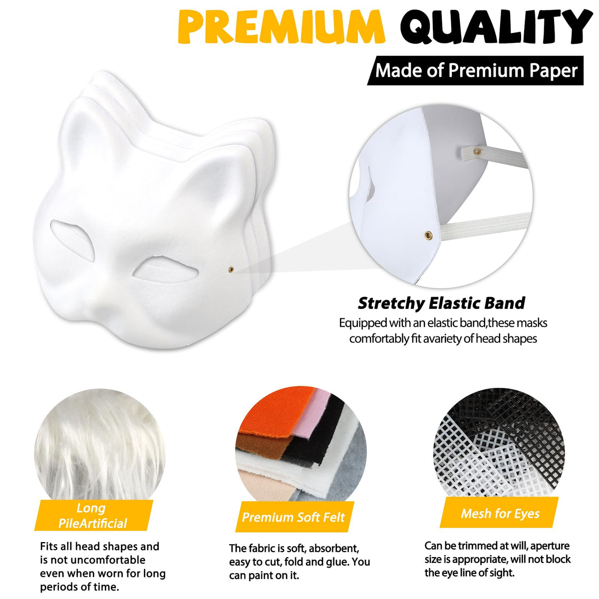 Giftota Therian mask kit eye mesh for expressive openings