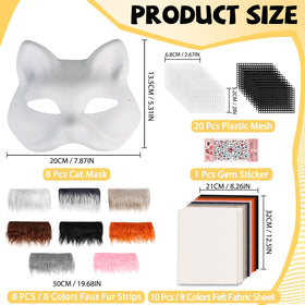 Giftota Therian mask kit faux fur color assortment for texture