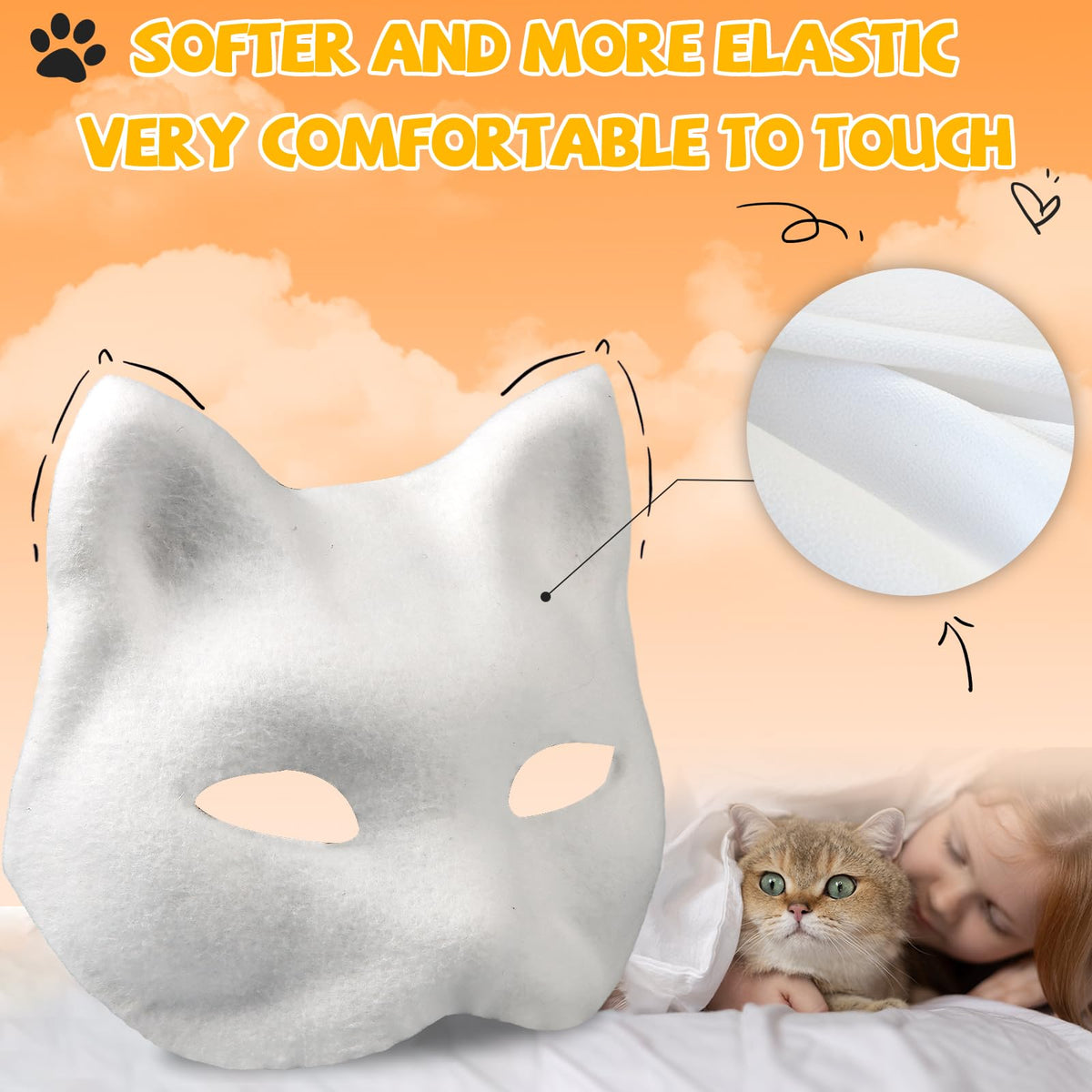 Giftota Therian mask kit soft felt sheets for easy crafting