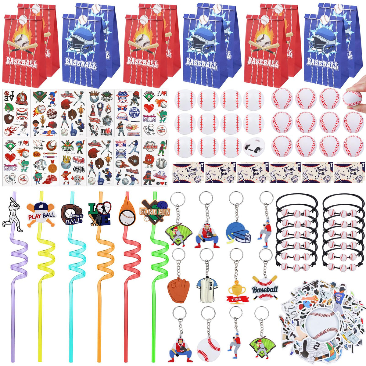 Gifts2U baseball party favors bags shown, perfect for kids' party loot.