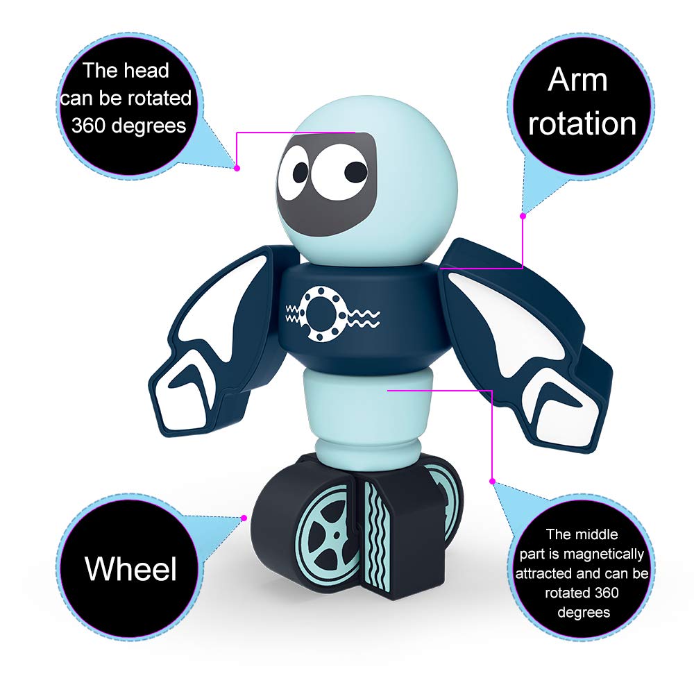 Kids enjoy building with Gifts2U Magnetic Robots for imaginative play.