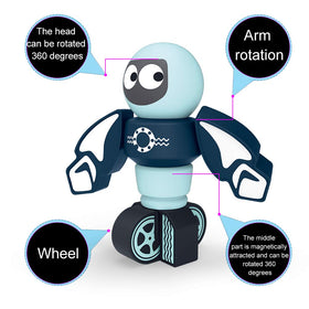 Kids enjoy building with Gifts2U Magnetic Robots for imaginative play.