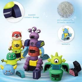Gifts2U magnetic robots multi-monster designs encourage creative building and exploration.