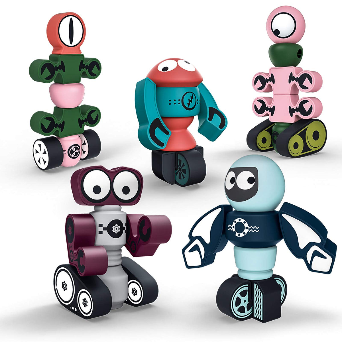 Gifts2U Magnetic Robots blocks assembly for creative building and hands-on learning.