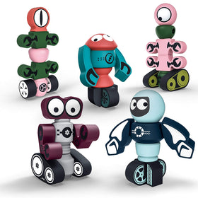 Gifts2U Magnetic Robots blocks assembly for creative building and hands-on learning.