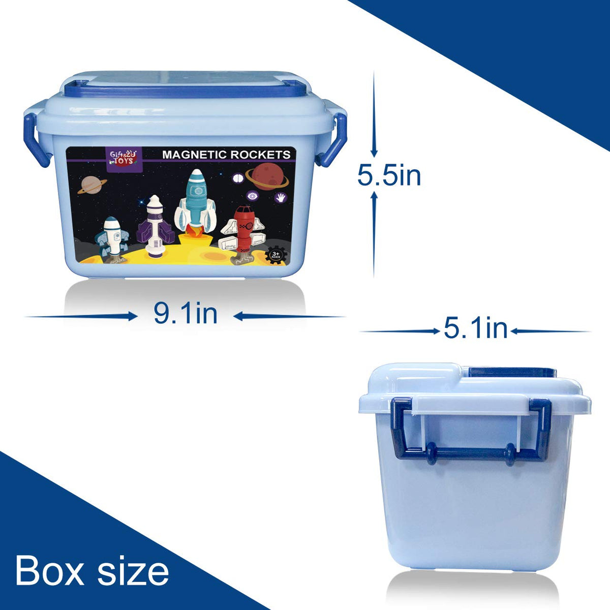 Gifts2U Magnetic Rockets Venus robot block for colorful creative play