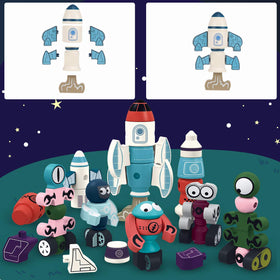 Gifts2U Magnetic Rockets storage box keeps pieces neatly organized