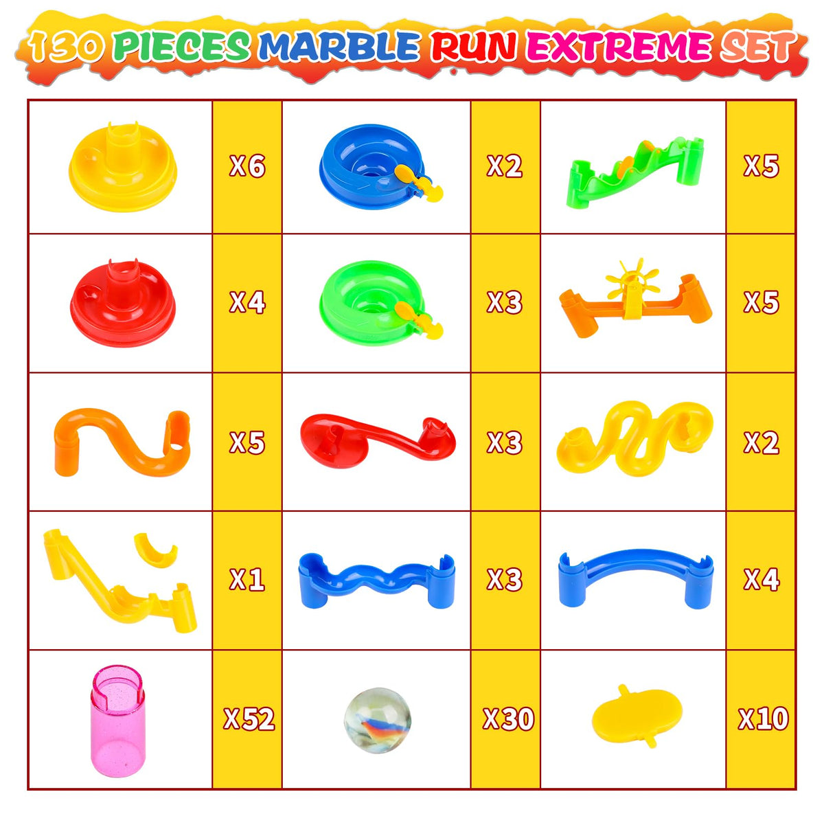Gifts2U marble run toy rails showcase colorful pathways