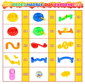 Gifts2U marble run toy rails showcase colorful pathways