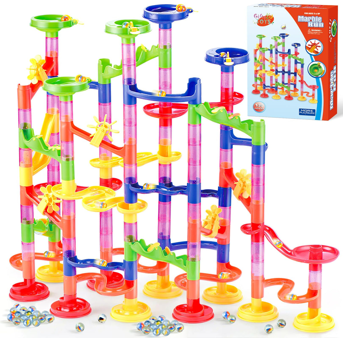 Gifts2U marble run toy track setup promotes imaginative construction play