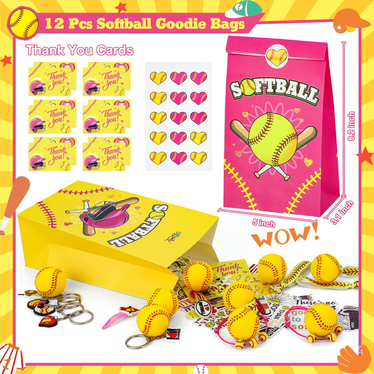 Gifts2U softball keychains, durable keepsakes for players and fans.