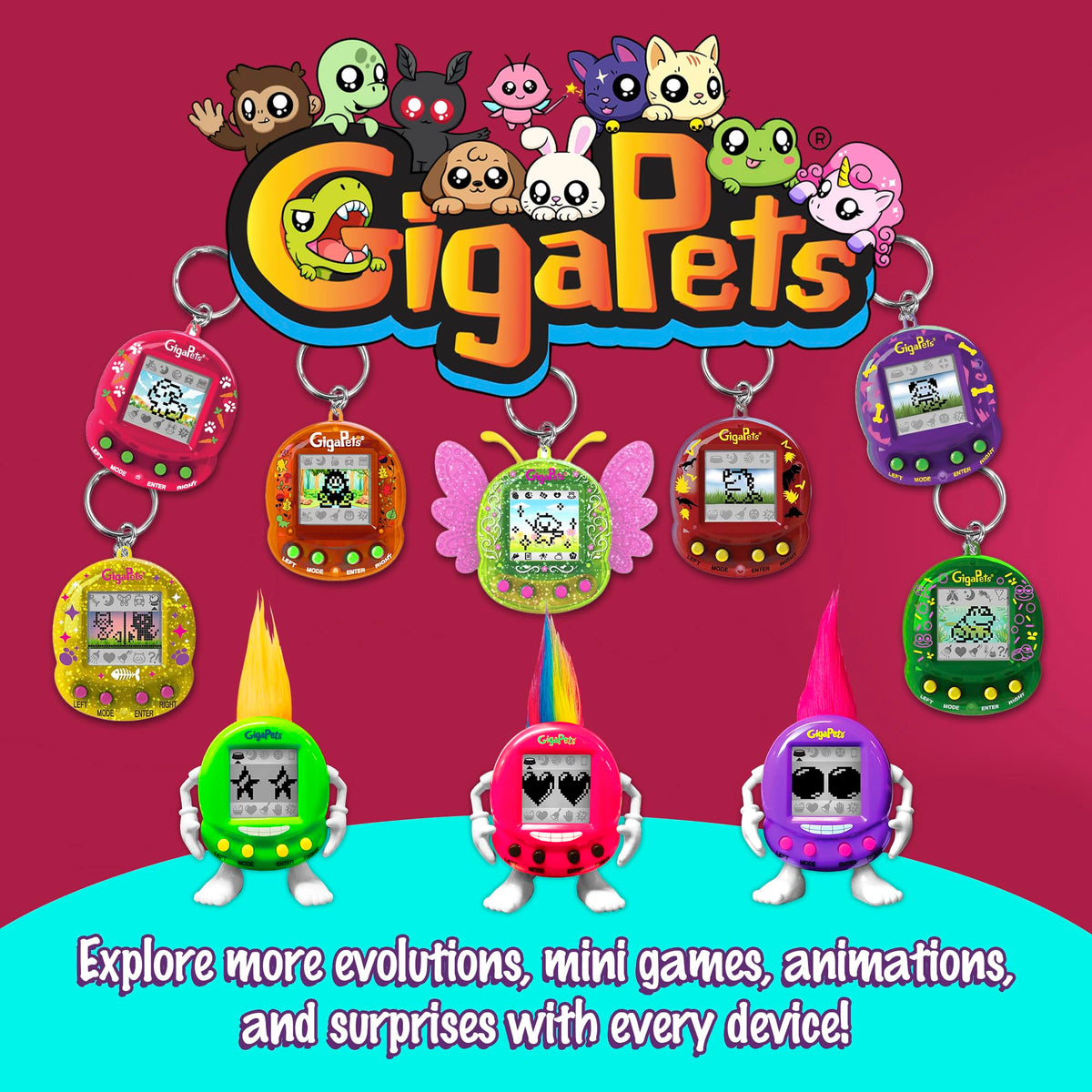 Giga Pets Green Pixie gift-ready packaging appeals to 90s toy fans