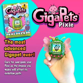Giga Pets Green Pixie mini games provide escalating challenges for engaged play