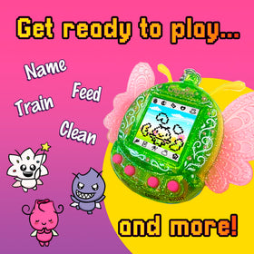 Giga Pets Green Pixie portable keychain design for travel-friendly entertainment