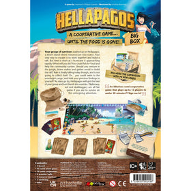 Gigamic Hellapagos Big Box gameplay cards and raft components ready for cooperative planning