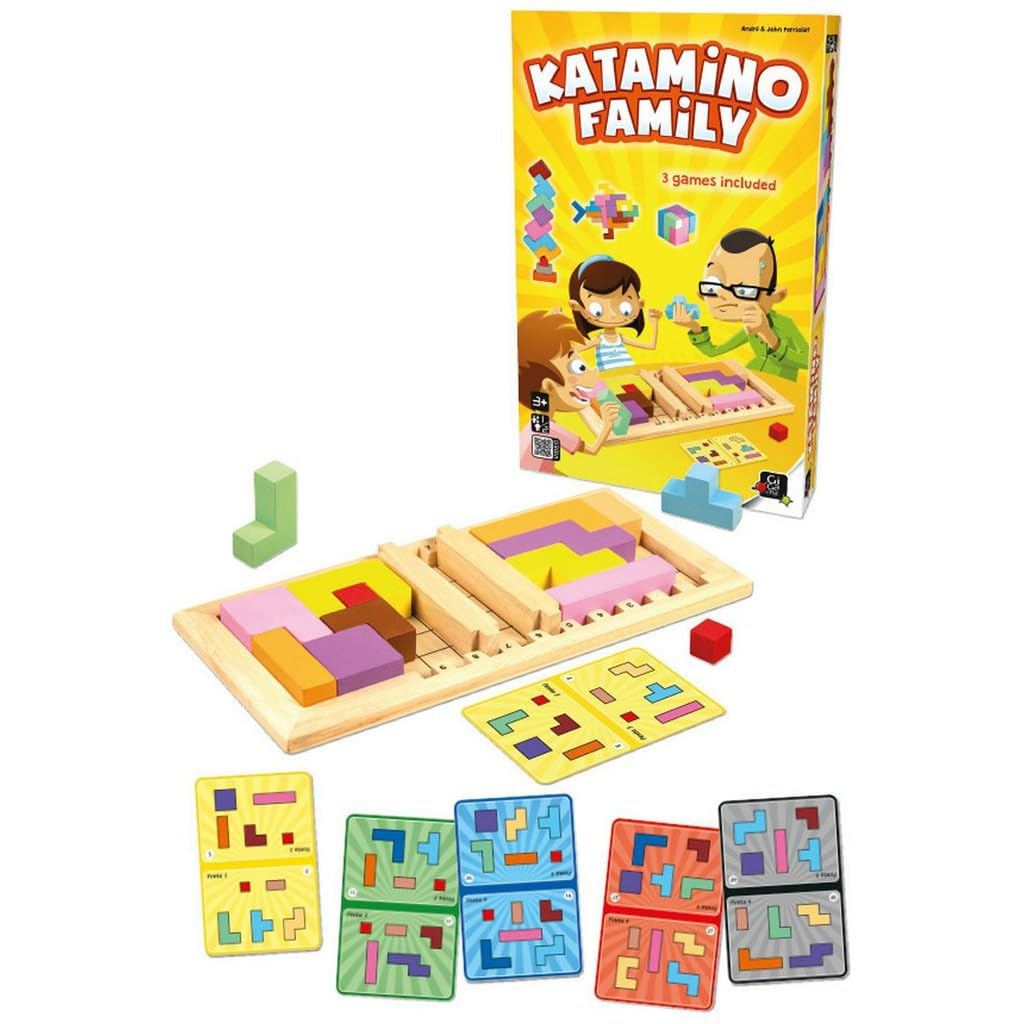 Gigamic Katamino Family wooden pieces invite tactile play to sharpen spatial reasoning.