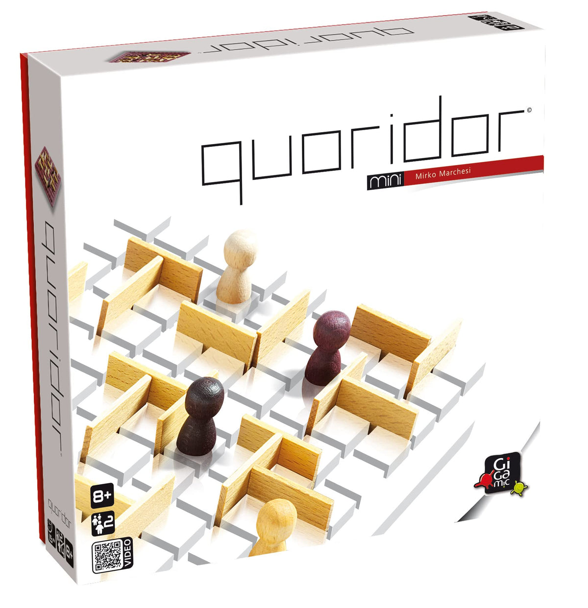 Gigamic Quoridor Mini travel edition board with wooden pieces