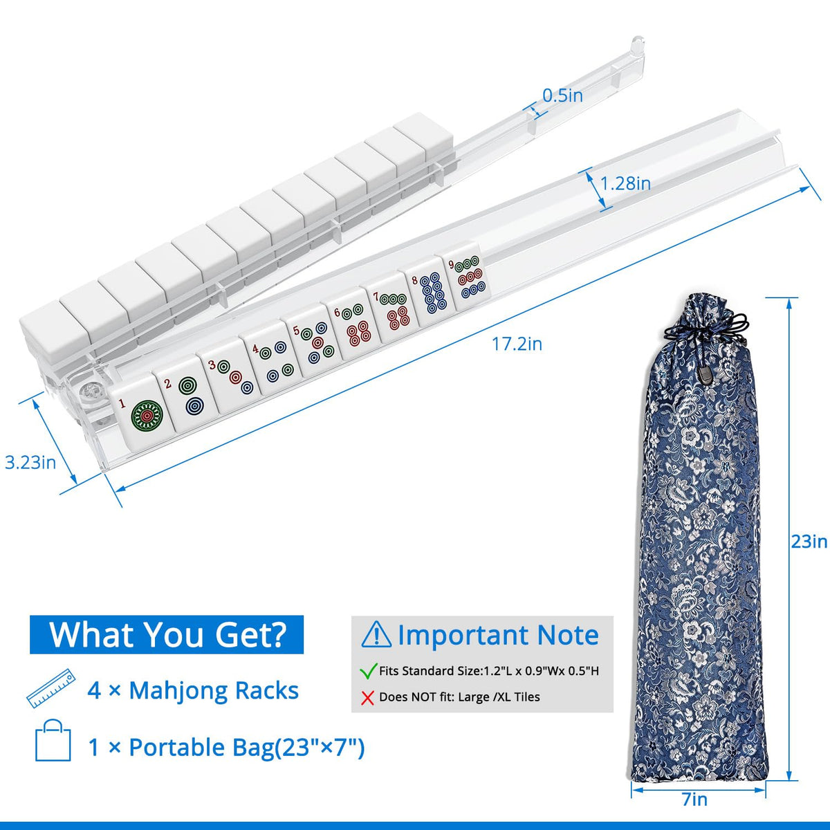 Gigeeei clear acrylic tiles holders showcase transparent durability for tidy tile management.