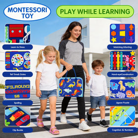 GiggleCraft Busy Board Animals engages learners with vivid textures and animal recognition.