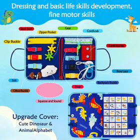 GiggleCraft Busy Board Letters and Numbers enhances early literacy for toddlers.