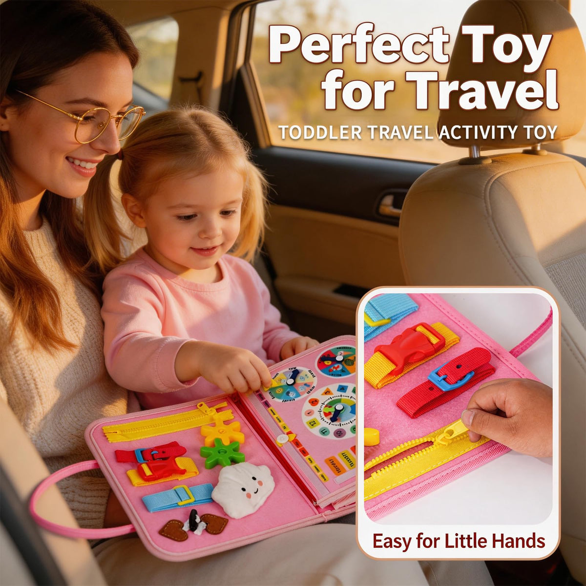 GiggleCraft Busy Board letters introduce early literacy through hands-on activity.