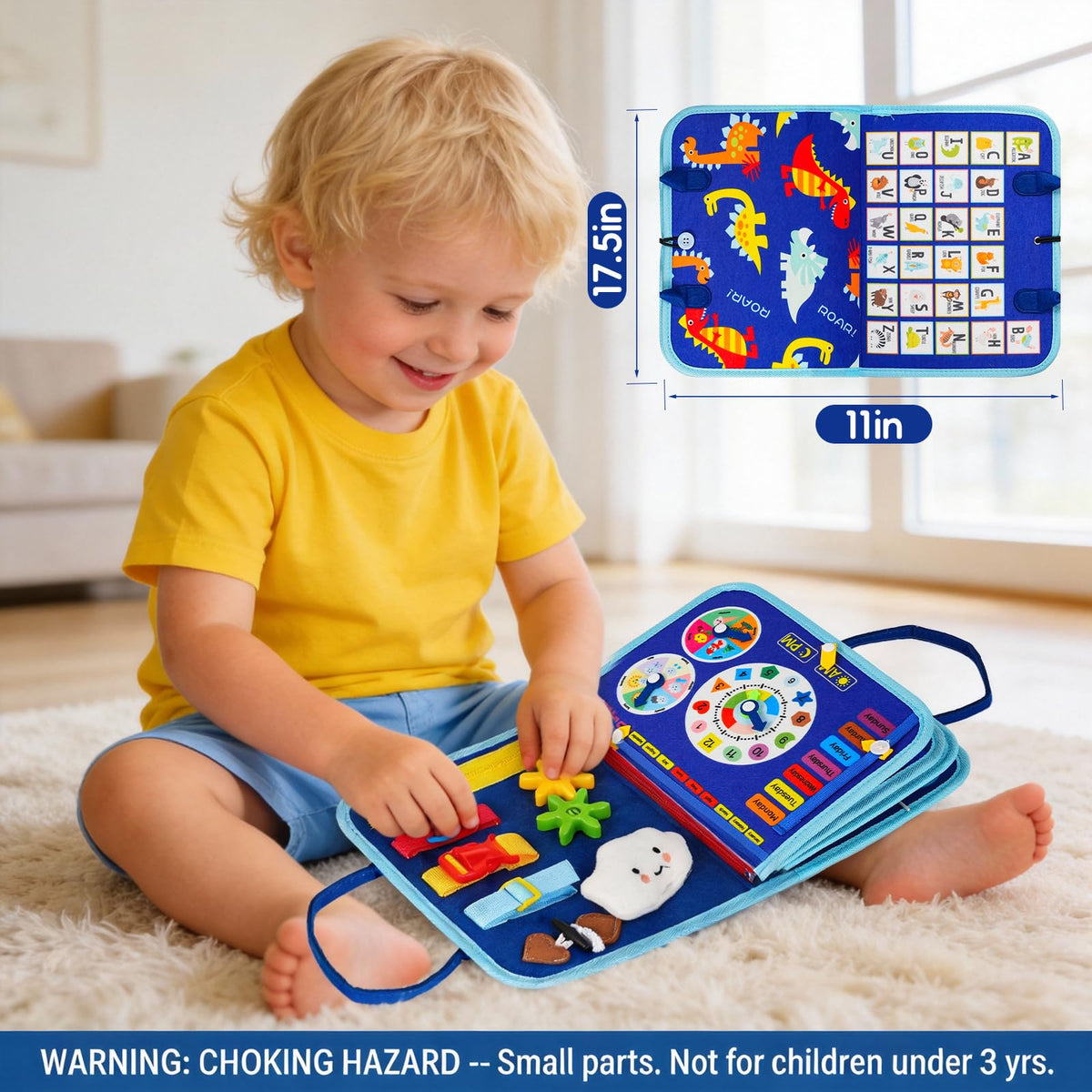 GiggleCraft Busy Board Snaps and buttons support hands-on practice and fine motor confidence.