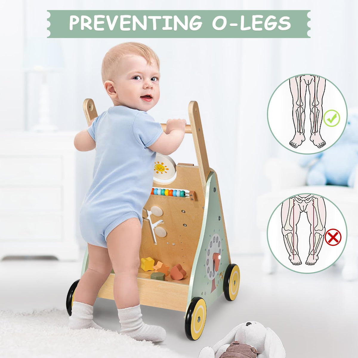 GiggleGems wooden walker assembly in minutes with clear instructions and a screwdriver.